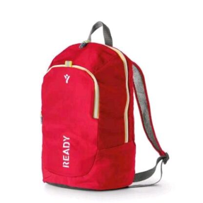 IN TEMPO ZAINO RIPIEGABILE DAYPACK IN MORBIDISSIMO NYLON ANTISTRAPPO CON SCRITTA CATARINFRANGENTE ROSSO