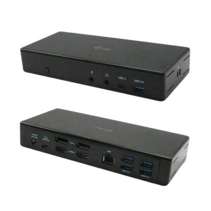 I-TEC DOCKING STATION USB-C QUATTRO DISPLAY CON POWER DELIVERY 85W 2xDISPLAYPORT 2xHDMI 5xUSB-A 3.0 1xUSB-C GLAN ETHERNET BLACK