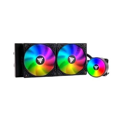 ITEK EVOLIQ 240 RAINBOW DISSIPATORE A LIQUIDO RGB PER CPU SOCKET UNIVERSALE 2xVENTOLE 240MM RGB PWM BLACK