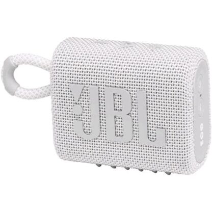 JBL GO 3 SPEAKER BLUETOOTH PORTATILE CASSA ALTOPARLANTE WIRELESS CON DESIGN COMPATTO RESISTENTE AD ACQUA E POLVERE IPX67 FINO A 5H DI AUTONOMIA USB BIANCO