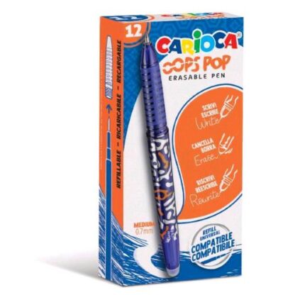 CARIOCA OOPS POP PENNA A SFERA CANCELLABILE 0.7 mm INCHIOSTRO BLU CONF 12 Pz.