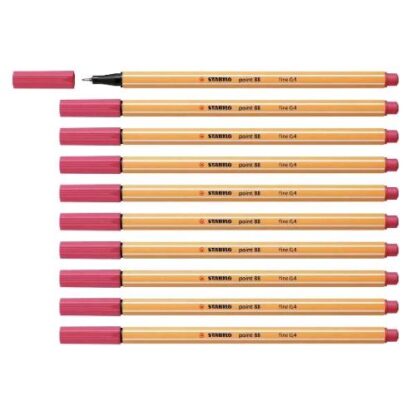 STABILO POINT 88 PENNA PUNTA IN FIBRA 0.40 mm ROSSO FRAGOLA CONF 10 Pz.