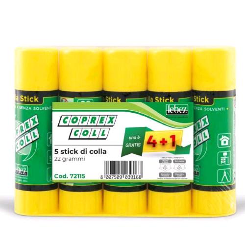 LEBEZ COLLA STICK DA 22 GR TRASPARENTE CONF 5 Pz.