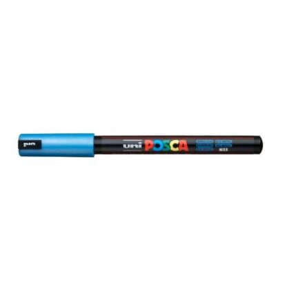 OSAMA POSCAPEN MARCATORE PUNTA AD AGO 0.7 mm BLU METALLIZZATO CONF 6 Pz.