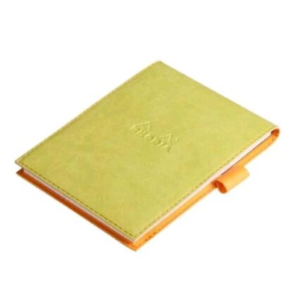 RHODIA PORTABLOCCO IN SIMILPELLE CON BLOCCO A RIGHE 115X158 mm VERDE ANICE