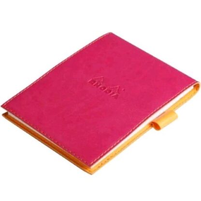 RHODIA PORTABLOCCO IN SIMILPELLE CON BLOCCO A RIGHE 115X158 mm FUCSIA