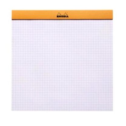 RHODIA LECARRE BLOCCO PUNTO METALLICO 80 FOGLI A QUADRETTI 5M 21X21 CM ARANCIONE