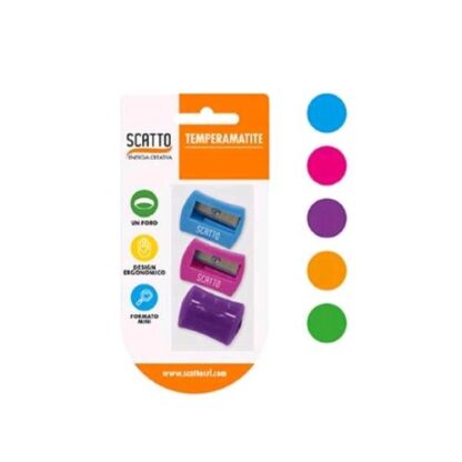 SCATTO TEMPERAMATITE 1 FORO COLORI ASSORTITI CONF 3 Pz.