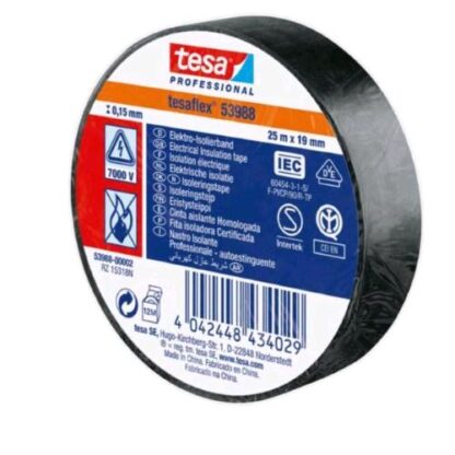 TESA NASTRO ISOLANTE 19mm X 25MT NERO CONF 10 Pz.