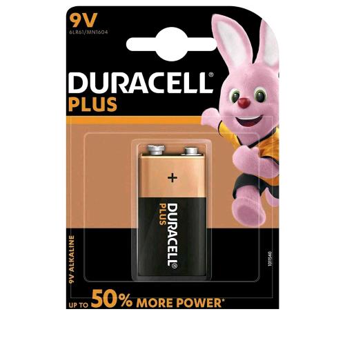 DURACELL PLUS POWER DURALOCK 9V MN1604 6LF22 BATTERIA 9 V BLISTER 1 Pz.