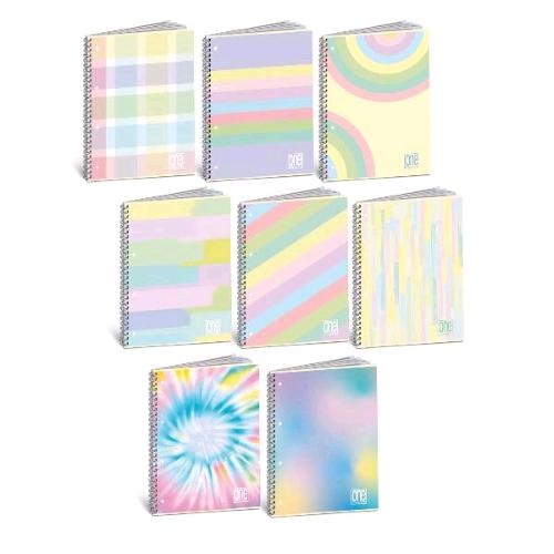 BLASETTI PASTELPLUS QUADERNO SPIRALATO 210X297 mm A4 80GR 60 FOGLI A RIGHE 1R FANTASIE ASSORTITE CONF 5 Pz.