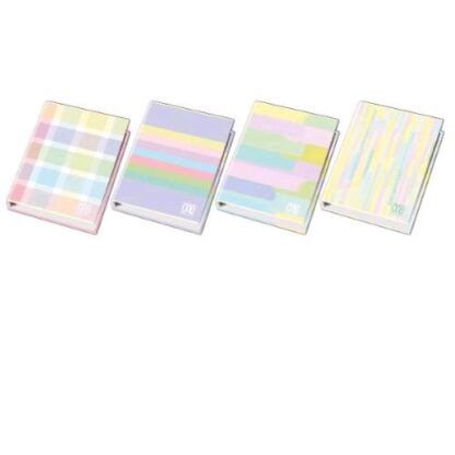 BLASETTI ONE COLOR PASTELPLUS RACCOGLITORE 4 ANELLI DA 30 mm IN CARTONCINO 320X260X30 mm FANTASIE ASSORTITE CONF 6 PZ.
