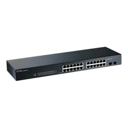 ZYXEL GS1900-24-EU0102F SWITCH GESTITO L2 24 x 10/100/1000 + 2 x Gigabit SFP (uplink) MONTABILE SU RACK NERO