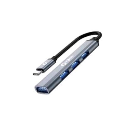 IGLOO PE-126 HUB SLIM 4 PORTE USB 3.0 TYPE-C ARGENTO