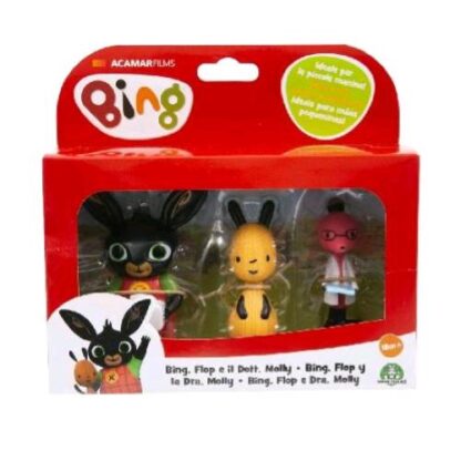 GIOCHI PREZIOSI BING SET 3 MINI PERSONAGGI BING FLOP E DOTTOR MOLLY