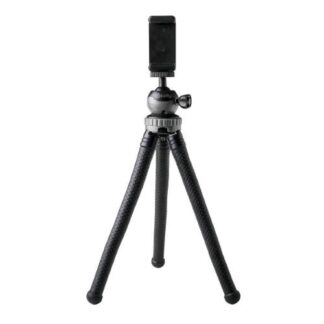 CELLY FLEXIBLE TRIPOD TREPPIEDI PER SMARTPHONE FINO A 6.2" GAMBE SNODABILI ORIENTABILE NERO