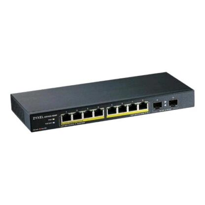 ZYXEL GS1100-10HP SWITCH NON GESTITO 8 x 10/100/1000 (PoE+) + 2 x Gigabit SFP- PoE+ (130 W)