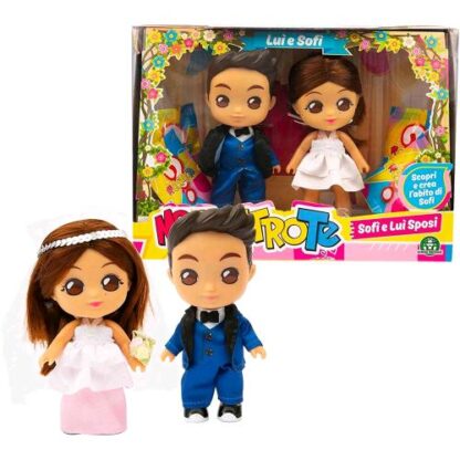 GIOCHI PREZIOSI ME CONTRO TE CUTIE DOLL COPPIA DI MATRIMONIO SOFI' E LUI' CON ACCESSORI