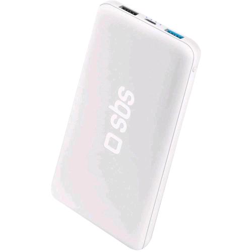 SBS POWER BANK EXTRA SLIM 10.000mAh 2 USB DA 1A e 2.1A WHITE