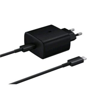 SAMSUNG EP-T4510 CARICABATTERIE DA RETE SUPER FAST CHARGING 45W PORTA USB-C CON CAVO NERO