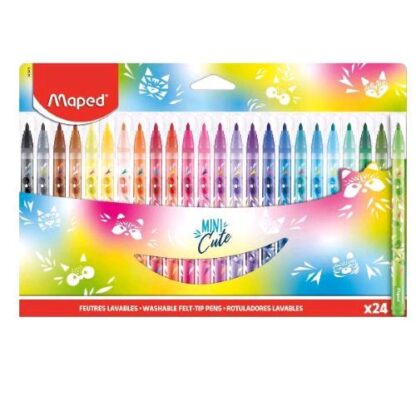 MAPED MINI CUTE PENNARELLI COLORI ASSORTITI CONF 24 Pz.