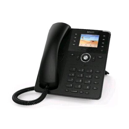 SNOM D735 TELEFONO IP FISSO DISPLAY TFT 2.7" 12 ACCOUNT SIP VIVAVOCE DSP 2 PORTE GIGABIT ETHERNET PORTA USB BLACK
