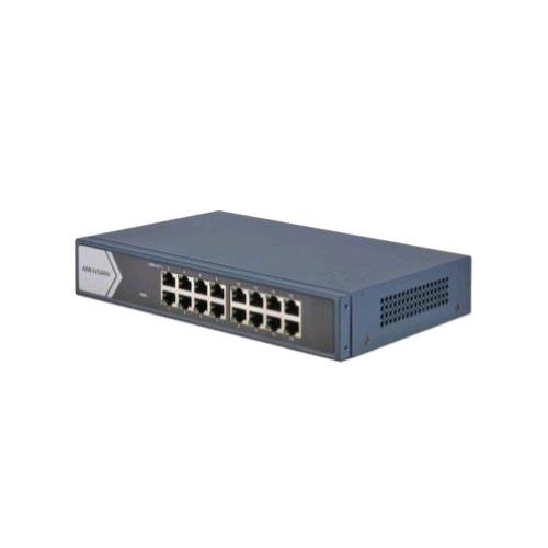 HIKVISION DS-3E0516-E(B) SWITCH DI RETE NON GESTITO L2 GIGABIT ETHERNET 10/100/1000 Mbps 16xRJ-45 FULL DUPLEX GRIGIO