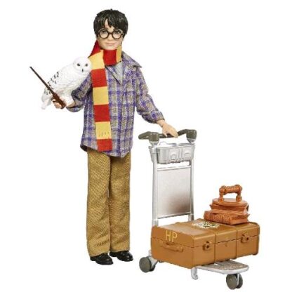 MATTEL HARRY POTTER PERSONAGGIO DI HARRY POTTER AL BINARIO 9 E 3/4 CON CIVETTA EDVIGE VALIGE E ACCESSORI