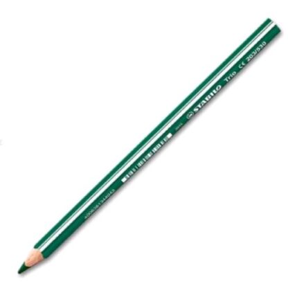 STABILO TRIO THICK PASTELLO FUSTO TRIANGOLARE MINA 4.2mm VERDE CONF 12 Pz.