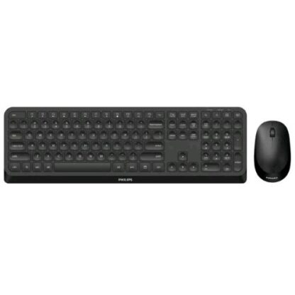 PHILIPS SPT6307B/34 COMBO TASTIERA WIRELESS 2.4GHz + MOUSE OTTICO 3 TASTI 1.600 DPI RUMOROSITA' RIDOTTA BLACK