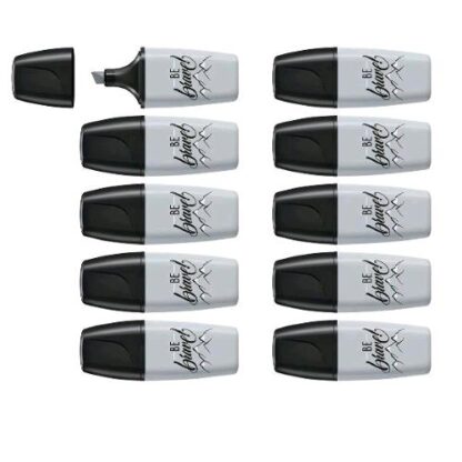 STABILO BOSS MINI PASTELLOVE EVIDENZIATORE PUNTA A SCALPELLO 2/5 mm GRIGIO CONF 10 Pz.