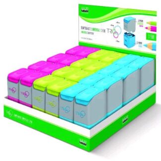 LEBEZ ESPOSITORE TEMPERAMATITE 3 FORI CON SERBATOIO COLORI ASSORTITI CONF 24 Pz.