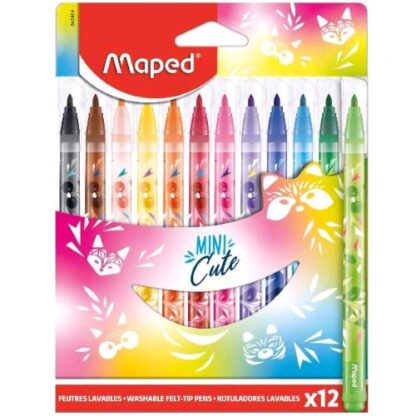MAPED MINI CUTE PENNARELLI COLORI ASSORTITI CONF 12 Pz.