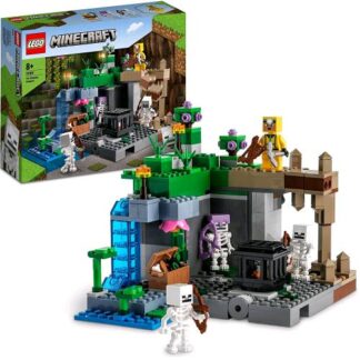 LEGO MINECRAFT LE SEGRETE DELLO SCHELETRO CON PERSONAGGIO DELLO SPELEOLOGO 3 FIGURE DI SCHELETRI E ACCESSORI