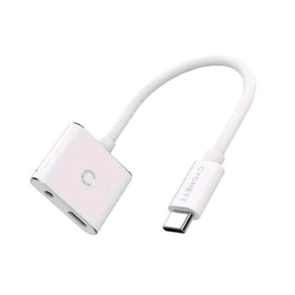 CYGNETT CY2866PCCPD ADATTATORE DI RICARICA E AUDIO USB-C A JACK AUDIO E USB-C PD BIANCO