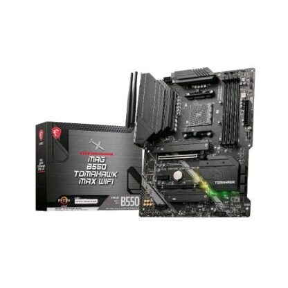 MSI MAG B550 TOMAHAWK MAX WIFI SCHEDA MADRE ATX AM4 4xDDR4 2xM.2 6xSATA3 DDR4 BOOST 5100+MHZ/OC PCIE 4.0 & 3.0 X16 2.5G LAN AMD WI-FI 6E BLEUTOOTH 5.2