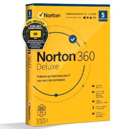 NORTON 360 DELUXE 5 DISPOSITIVI 50 GIGA 12 MESI BOX