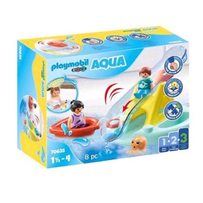 PLAYMOBIL 1.2.3 ACQUA ISOLA CON DONDOLO ACQUATICO GIOCO PER VASCA DA BAGNO