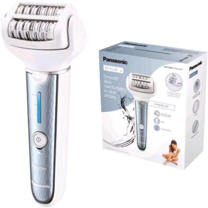 PANASONIC ES EL2A A503PAN EPILATORE ELETTRICO RICARICABILE WET E DRY TESTINA MULTIDIREZIONALE BIANCO AZZURRO