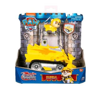 SPIN MASTER PAW PATROL VEICOLO RESCUE KNIGHTS BULLDOZER CON PERSONAGGIO