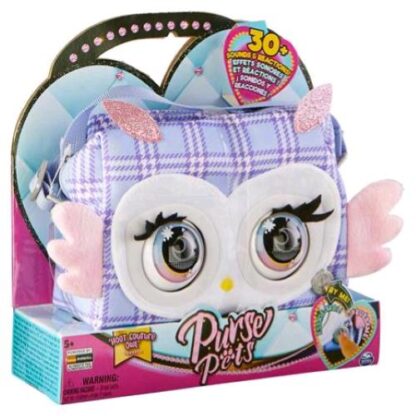 SPIN MASTER PURSE PET PRINT PERFECT HOOT COUTURE OWL BORSA INTERATTIVA CON EFFETTI SONORI
