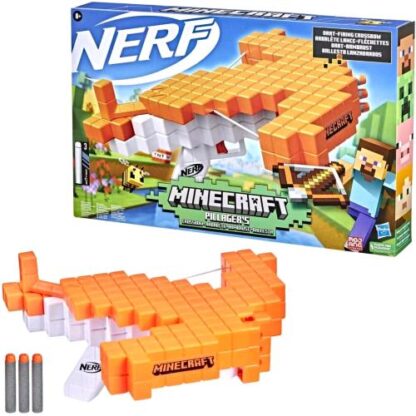 HASBRO NERF MINECRAFT BALESTRA LANCIA DARDI PILLAGER'S CROSSBOW CON 3 DARDI