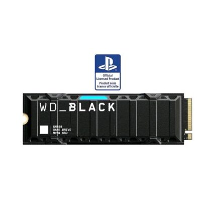 WESTERN DIGITAL BLACK SN850 SSD M.2 1.000GB PCI EXPRESS 4.0 NVME UFFICIALMENTE CONCESSA IN LICENZA PER PS5 CONSOLES FINO A 7000MB/S BLACK