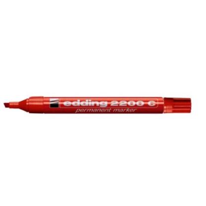 EDDING 2200C MARCATORE PERMANENTE PUNTA A SCALPELLO 1/5 mm ROSSO CONF 10 Pz.