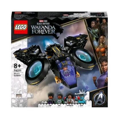 LEGO MARVEL SUNBIRD DI SHURI AEREO DI BLACK PANTHER CON 4 MINIFIGURE