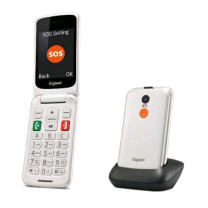GIGASET GL590 EASY PHONE A CONCHILIA 2.8" DUAL SIM BLUETOOTH FOTOCAMERA TASTO SOS RADIO ITALIA BIANCO