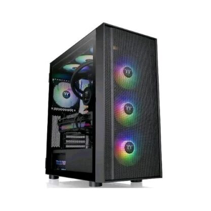 THERMALTAKE H570 TG ARGB CASE MIDI TOWER ATX EATX MICRO ATX MINI-ITX SPCC PANNELLO LATERALE IN VETRO TEMPERATO 2xUSB-A 3.0 1xAUDIO HD 3xVENTOLE 120MM ARGB BLACK