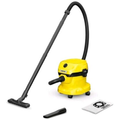 KAERCHER WD 2 PLUS V-12/4/18 ASPIRAPOLVERE A TRAINO PER SOLIDI E LIQUIDI 1000W GIALLO NERO