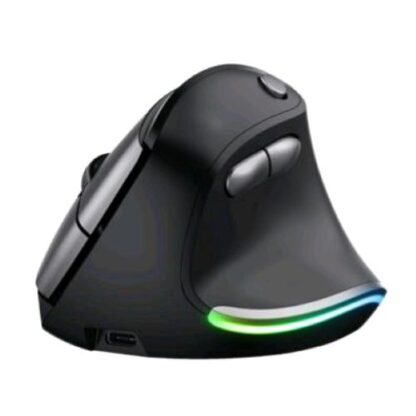 TRUST BAYO MOUSE WIRELESS VERTICALE OTTICO RICARICABILE RGB MANO DESTRO ECO ERGONOMICO 2.400 DPI 6 PULSANTI BLACK