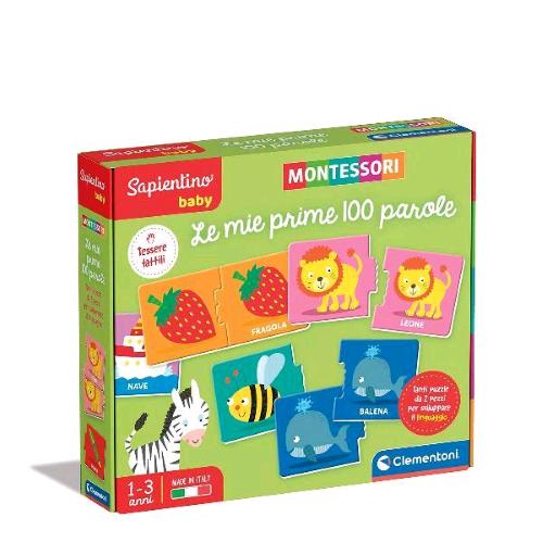 CLEMENTONI SAPIENTINO BABY MONTESSORI PRIME 100 PAROLE